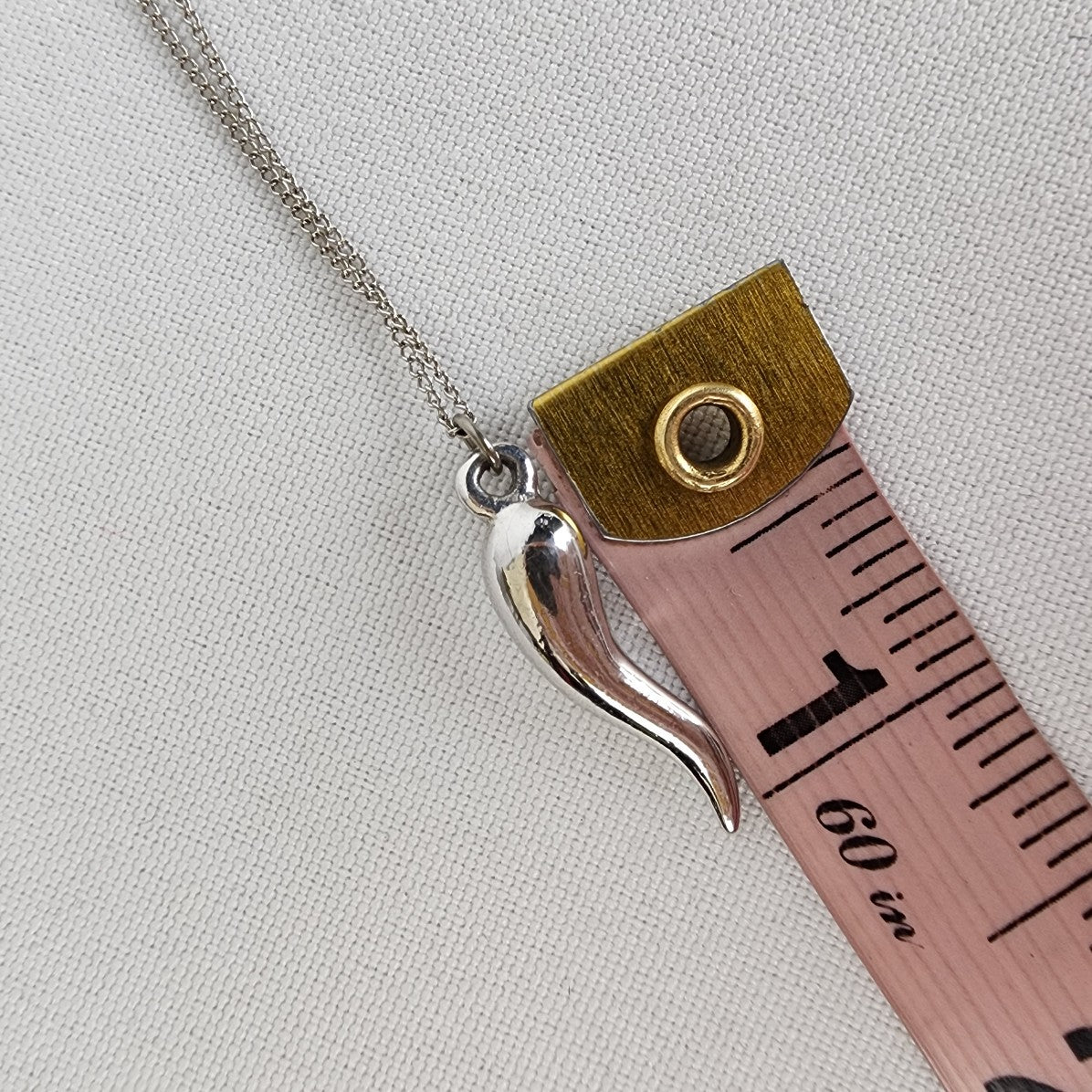 Vintage Coro Sterling Silver Tone Chilli Pepper Necklace