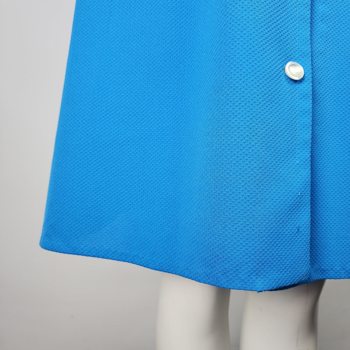 Vintage Blue Button Up A Line Dress Size S/M