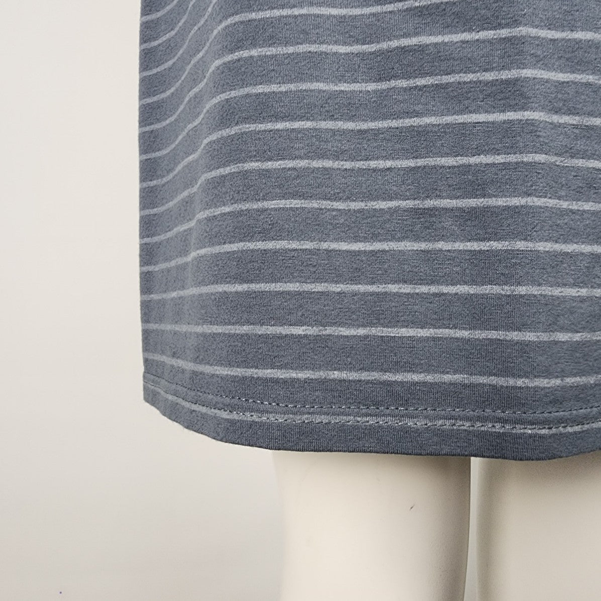 Fig Voyage Grey Striped Jersey Long Sleeve Dress Size M