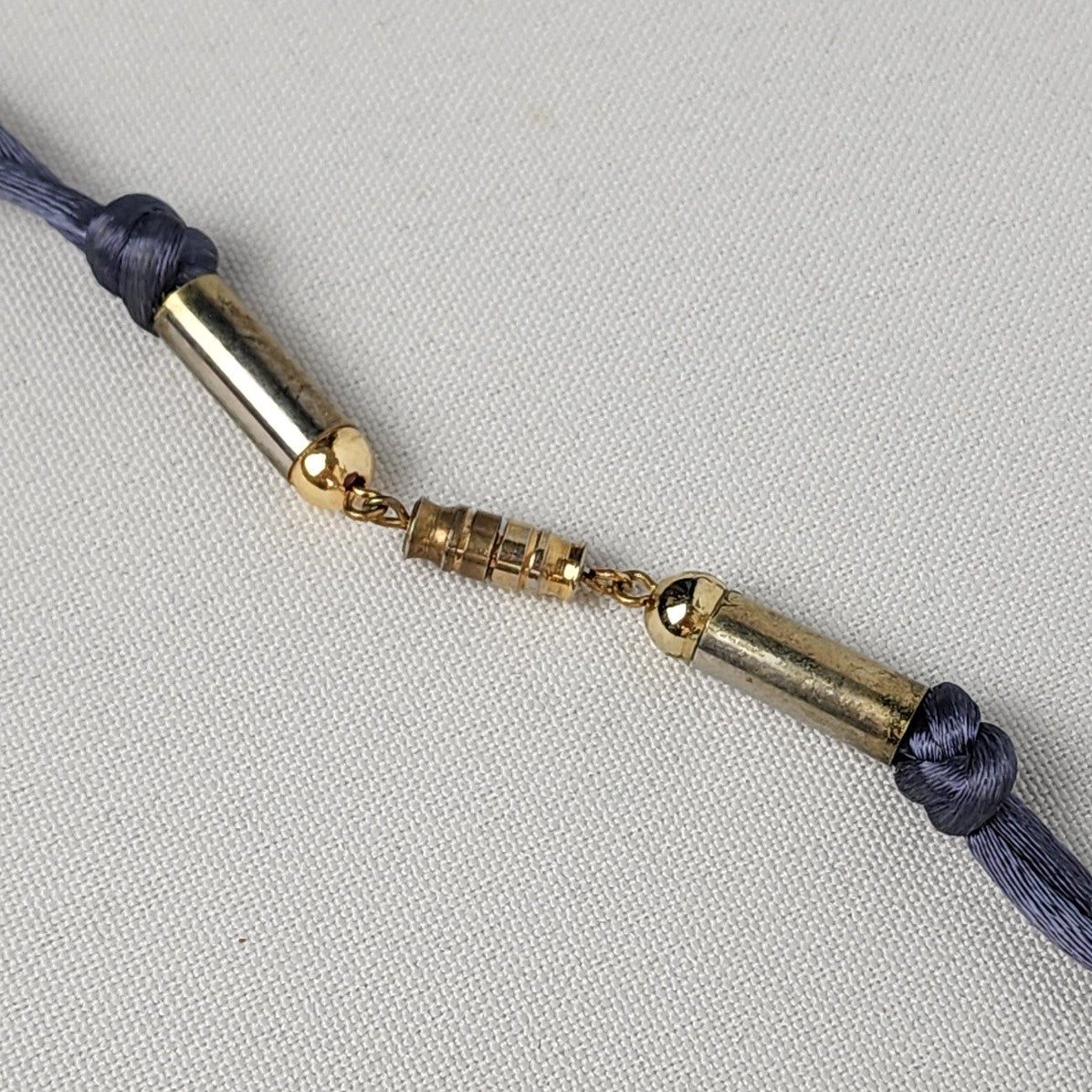 Handmade Blue & Gold Ceramic Pendant Necklace