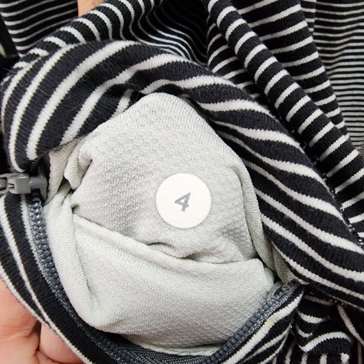 Lululemon Black Striped Race Your Pace Long Sleeve Top Size S