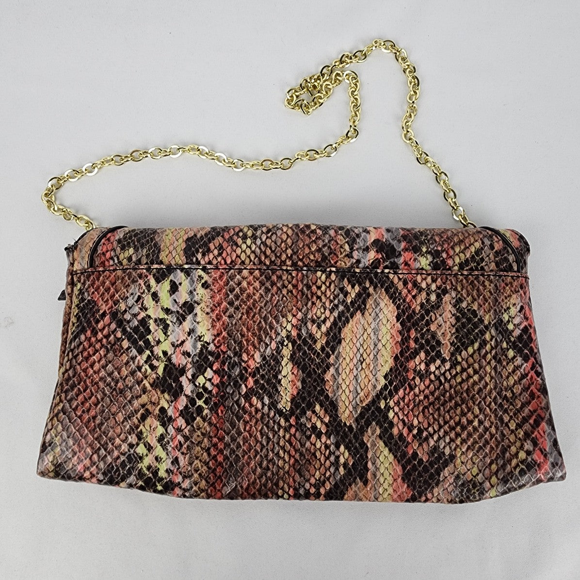 Nine West Pink Reptile Print Clutch Purse