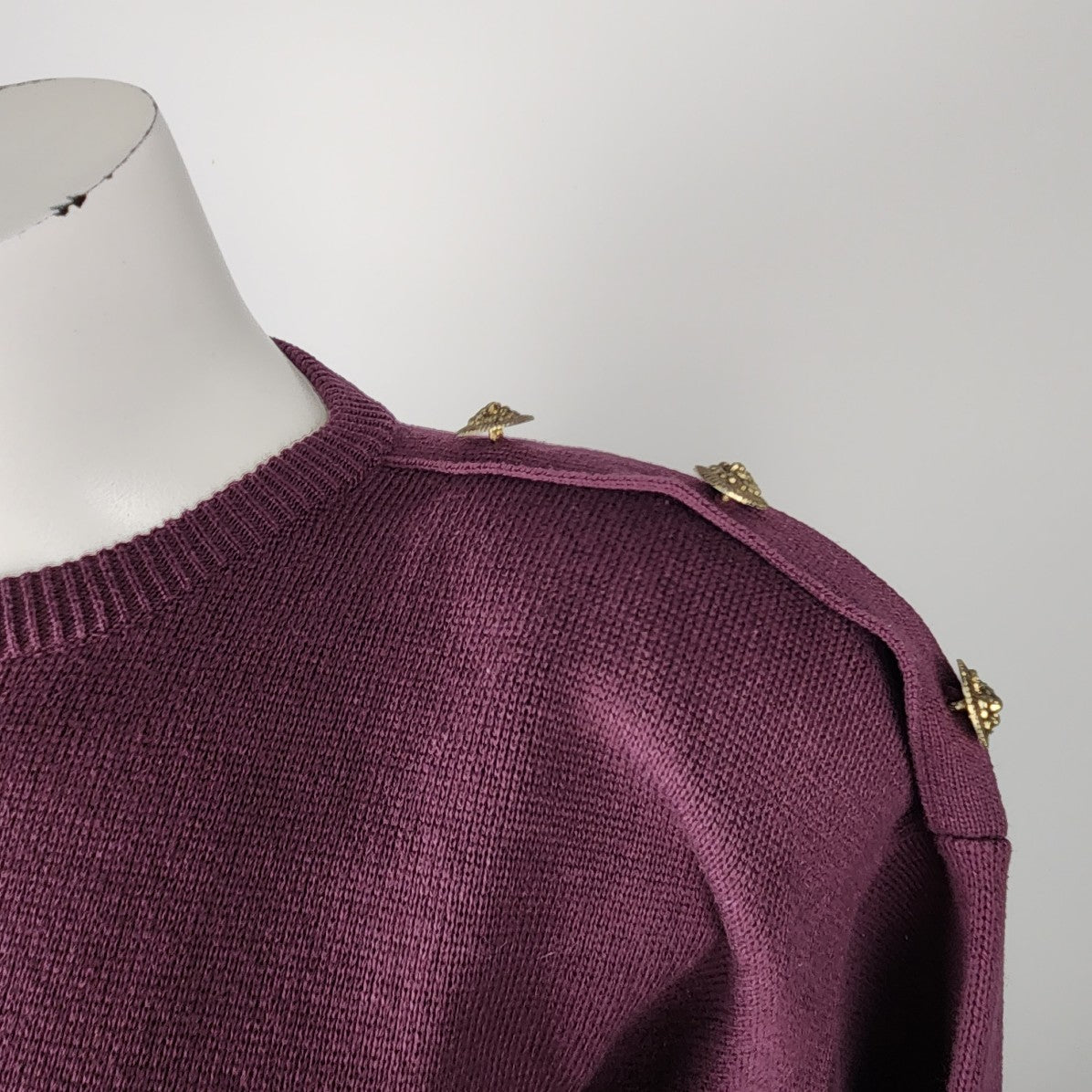 Vintage Marella Purple & Black Cotton Sweater Size M/L