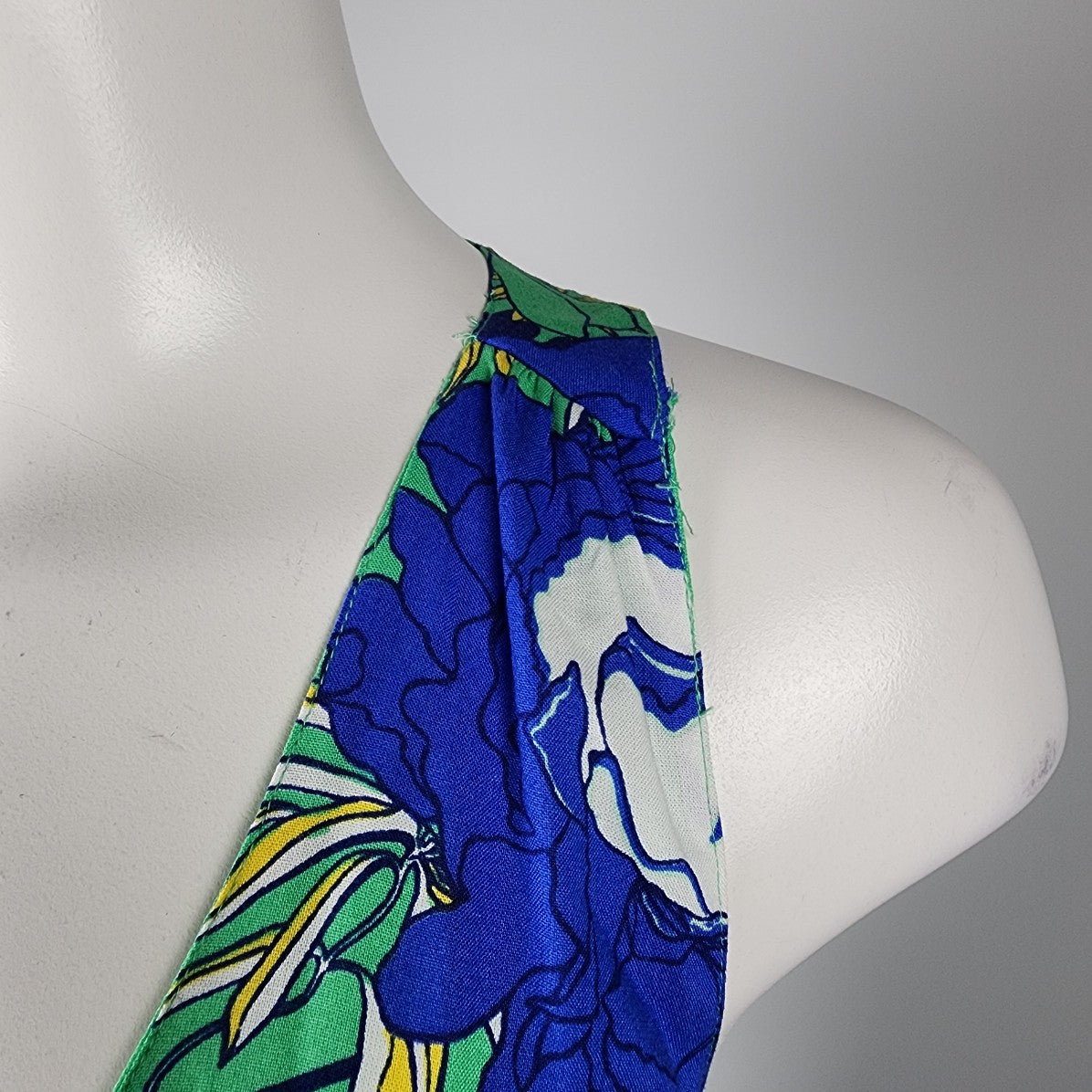 Japna Blue & Green Floral Summer Maxi Dress Size S