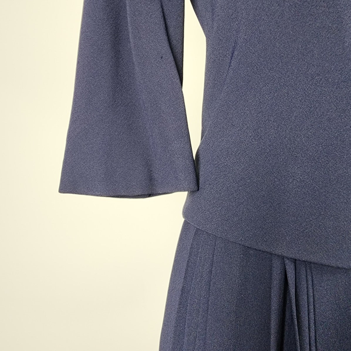 Teal Traina New York 1960s Navy Blue Top & Dress Set Size XS