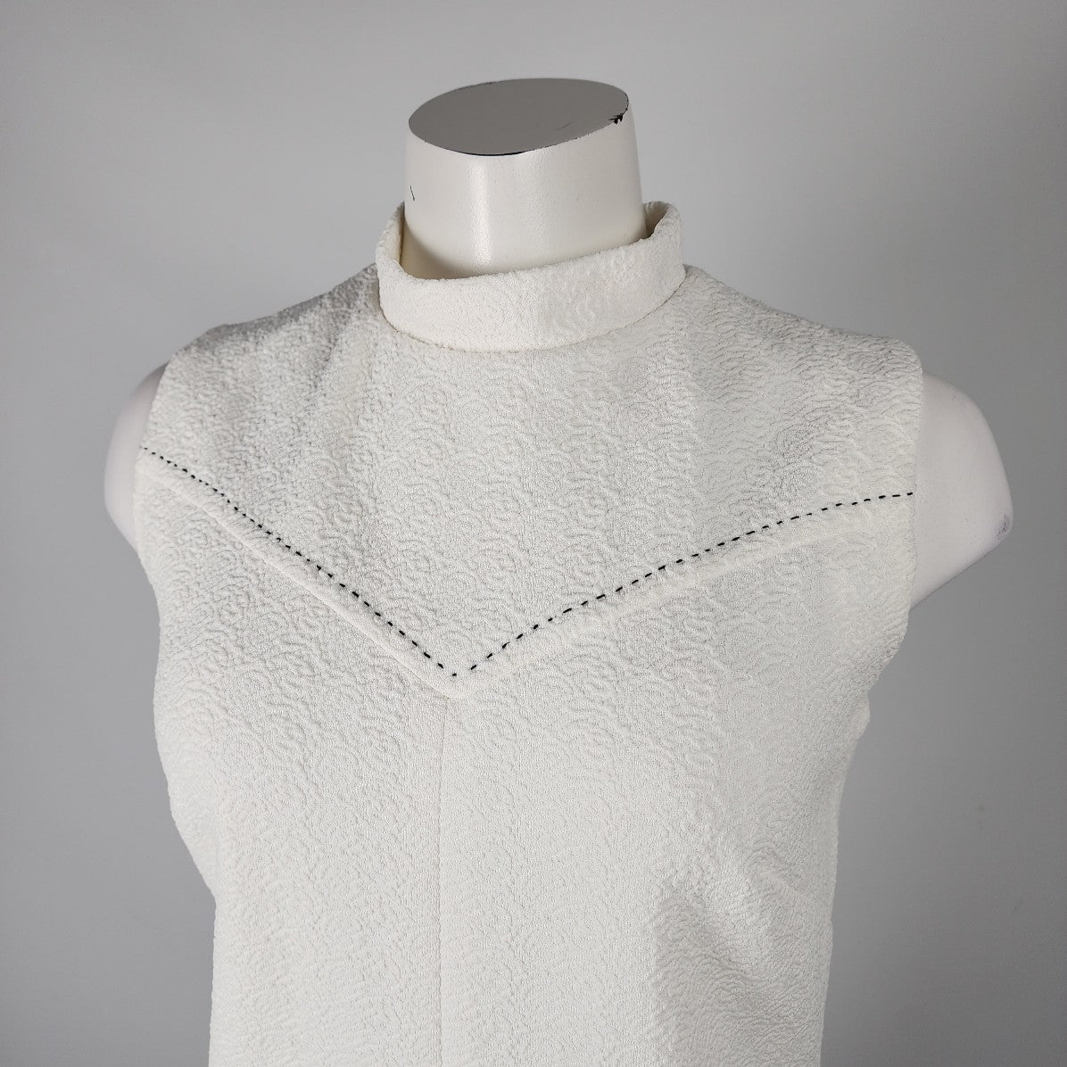Vintage 60s White Sheath Dress Size S/M