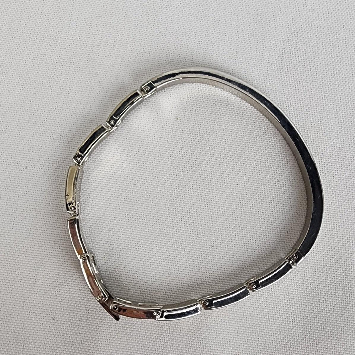 Silver Tone Clear Crystal Bracelet