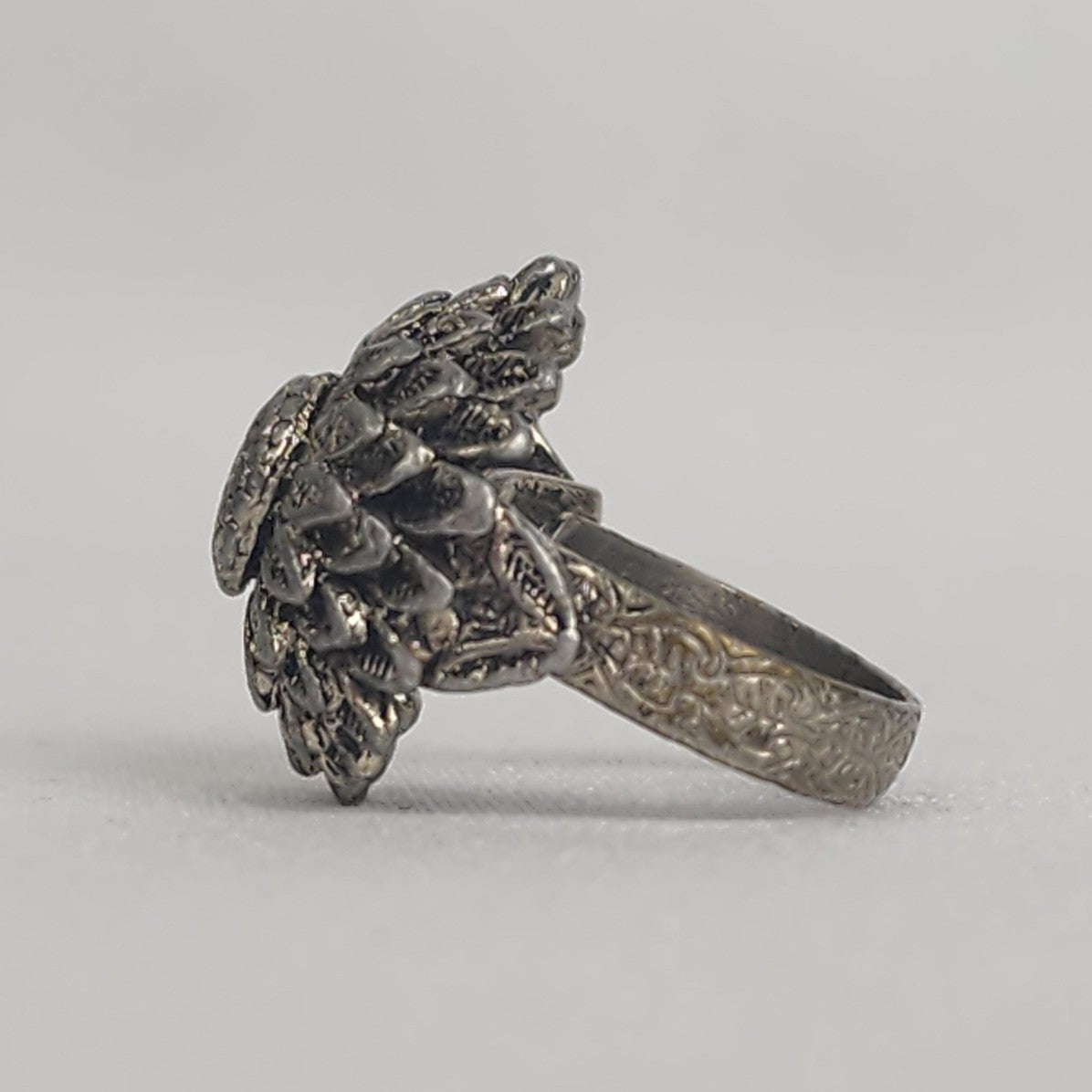 Vintage Silver Flower Adjustable Ring