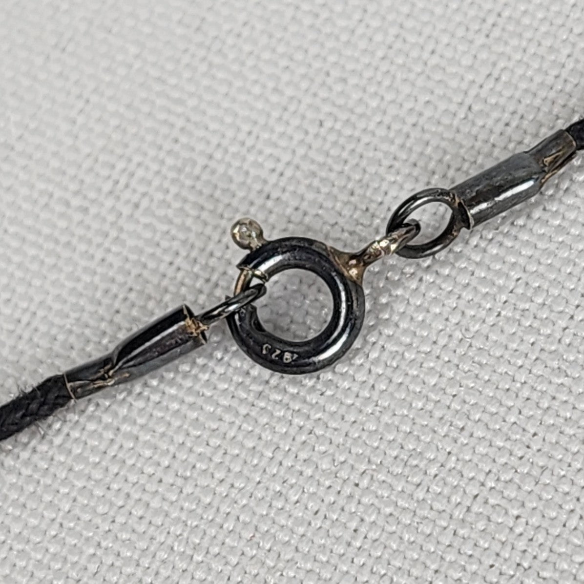 Hammered Copper Square Pendant Necklace 925 Clasp