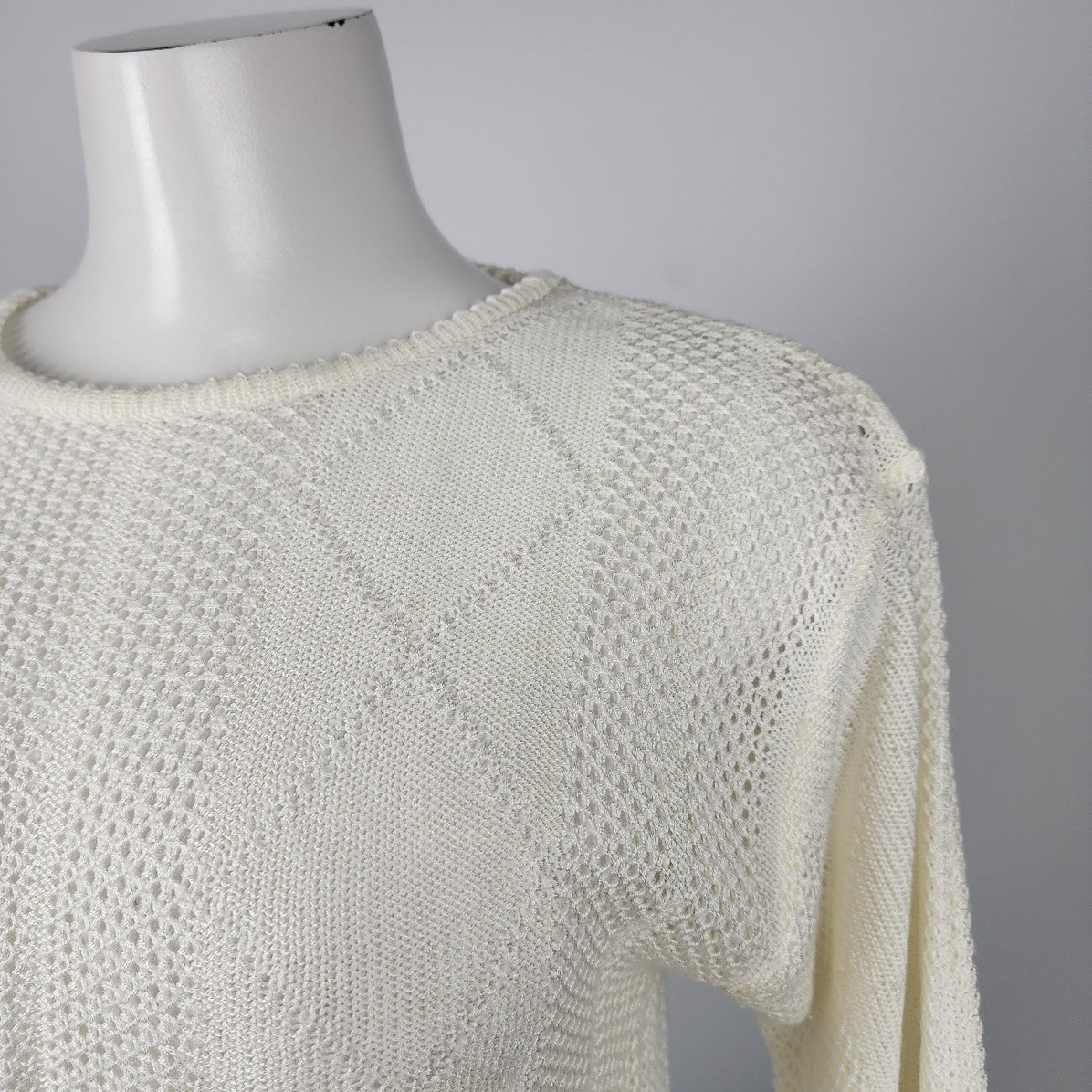 Vintage Marella Cream Knit Light Sweater Size S