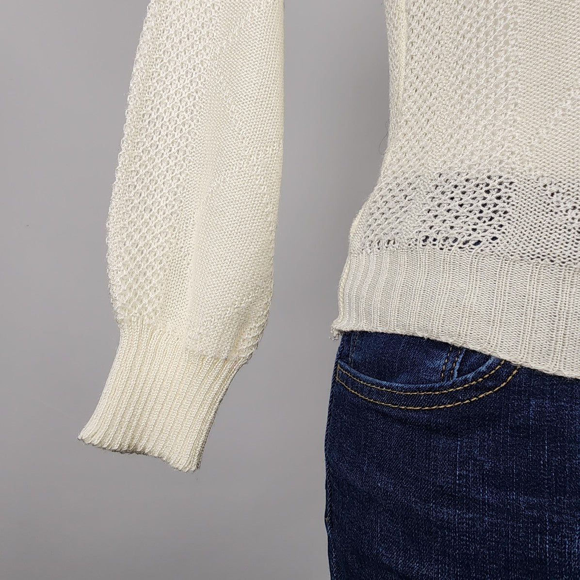 Vintage Marella Cream Knit Light Sweater Size S