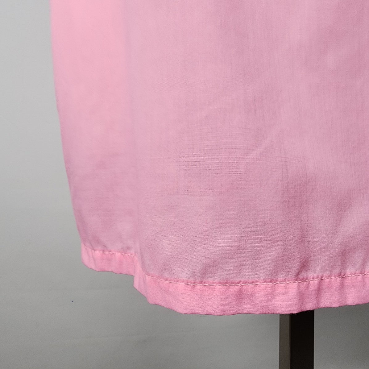 Vintage Dorsay Pink Ruffled Neckline Lingerie Dress Size L/XL