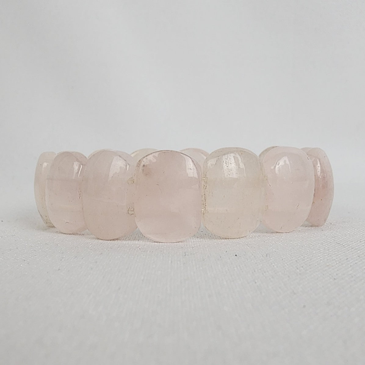 Polished Rose Quartz Stretch Bracelet