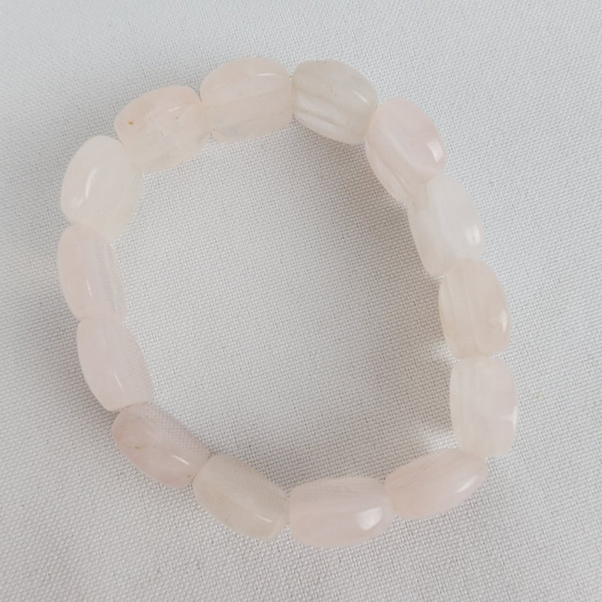Polished Rose Quartz Stretch Bracelet