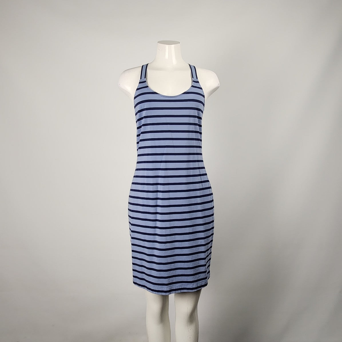 Sandwich Blue Striped Cotton Mini Dress Size L