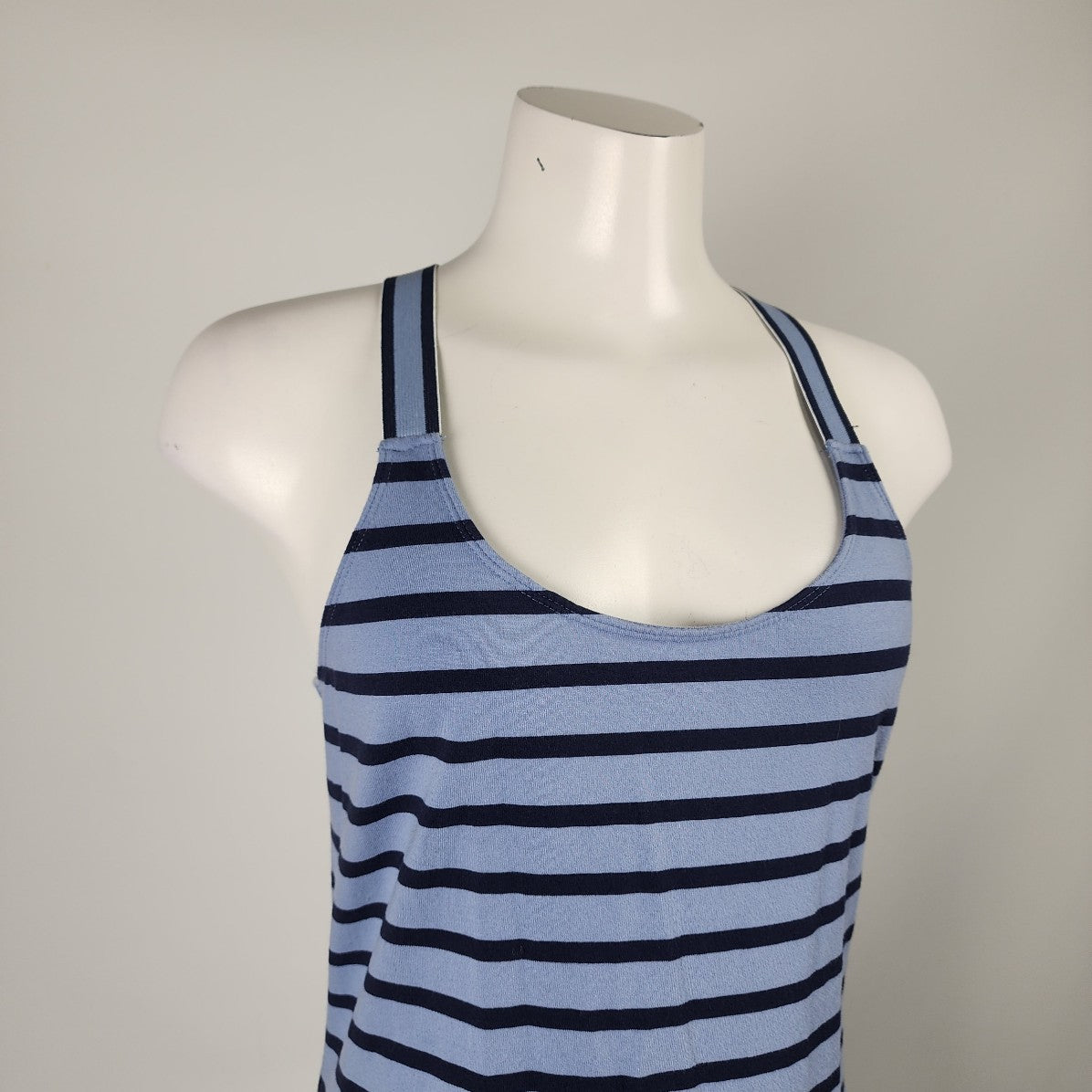 Sandwich Blue Striped Cotton Mini Dress Size L