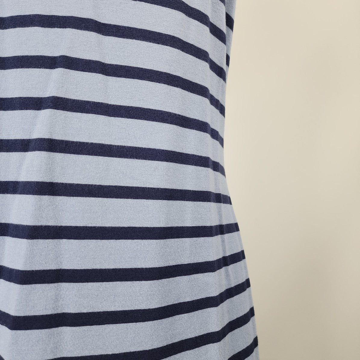 Sandwich Blue Striped Cotton Mini Dress Size L