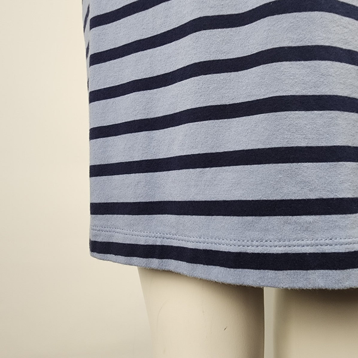 Sandwich Blue Striped Cotton Mini Dress Size L