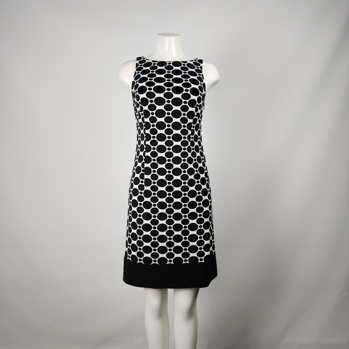 Joseph Ribkoff Black Retro Print Sheath Dress Size 4