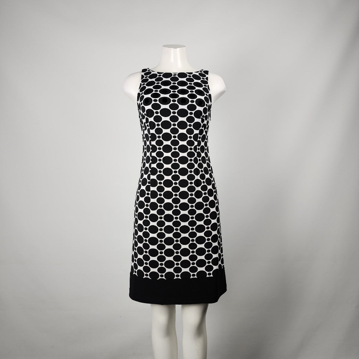 Joseph Ribkoff Black Retro Print Sheath Dress Size 4