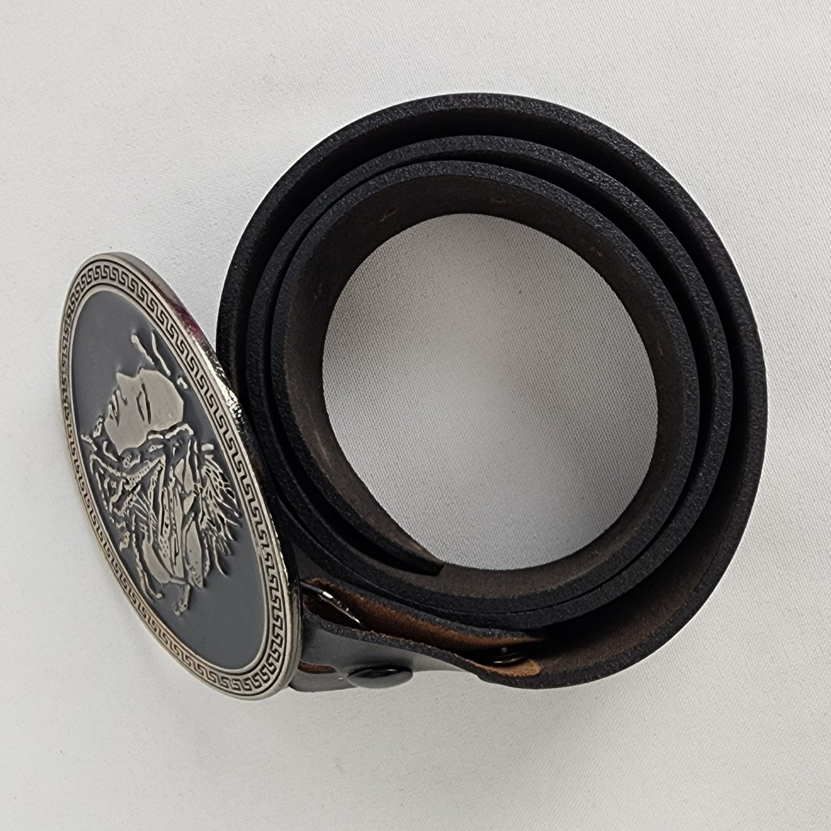 Black Leather Bob Marley Belt Size M/L