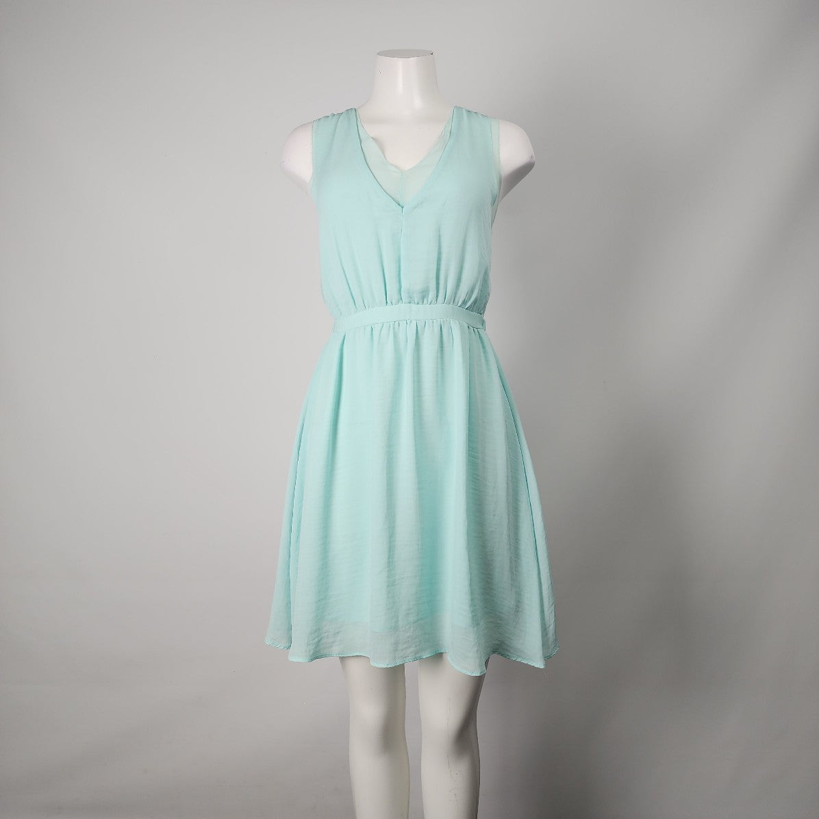 RW&CO Mint Chiffon V Neck Dress Size S