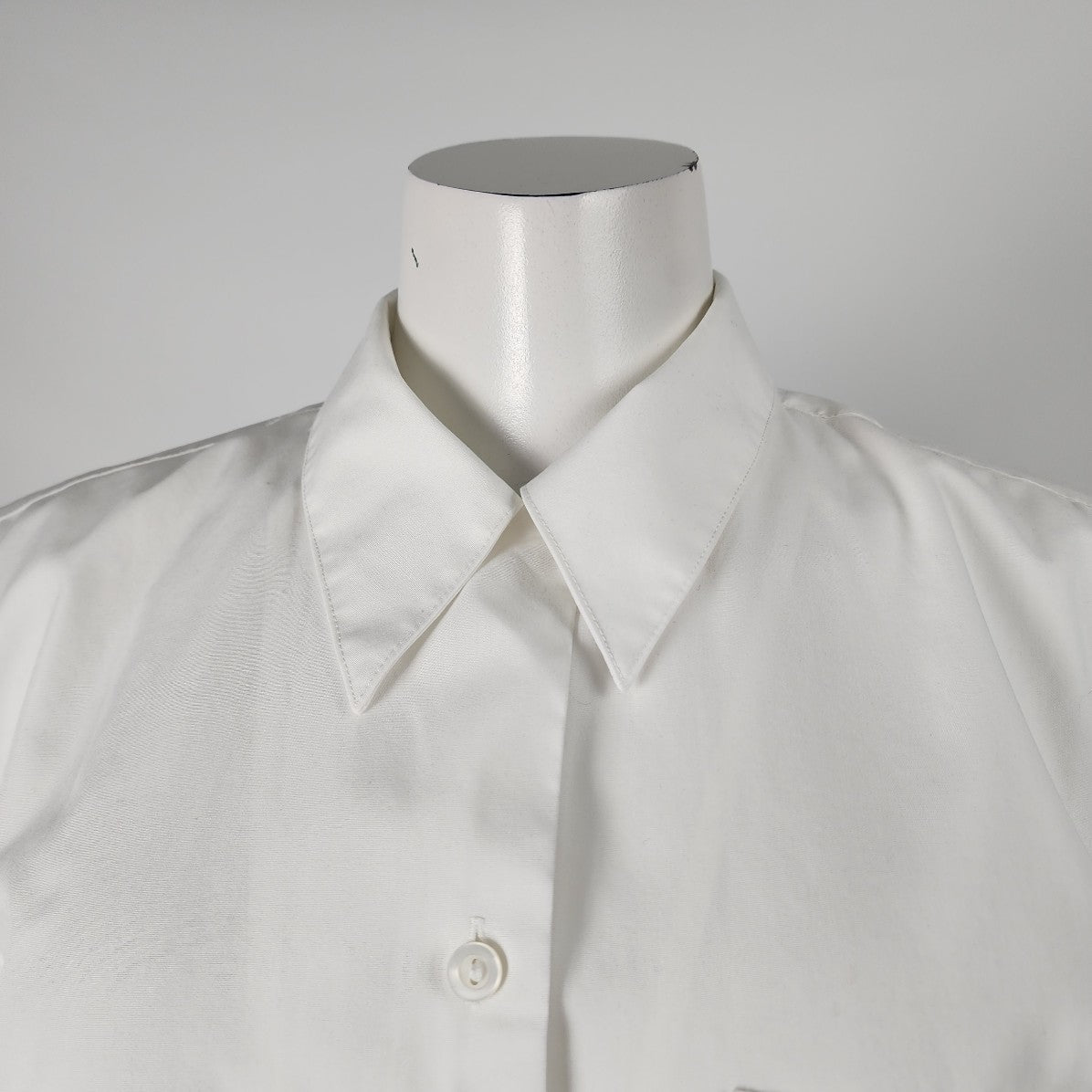 Foxcroft White Cotton Button Up Short Sleeve Top Size 12