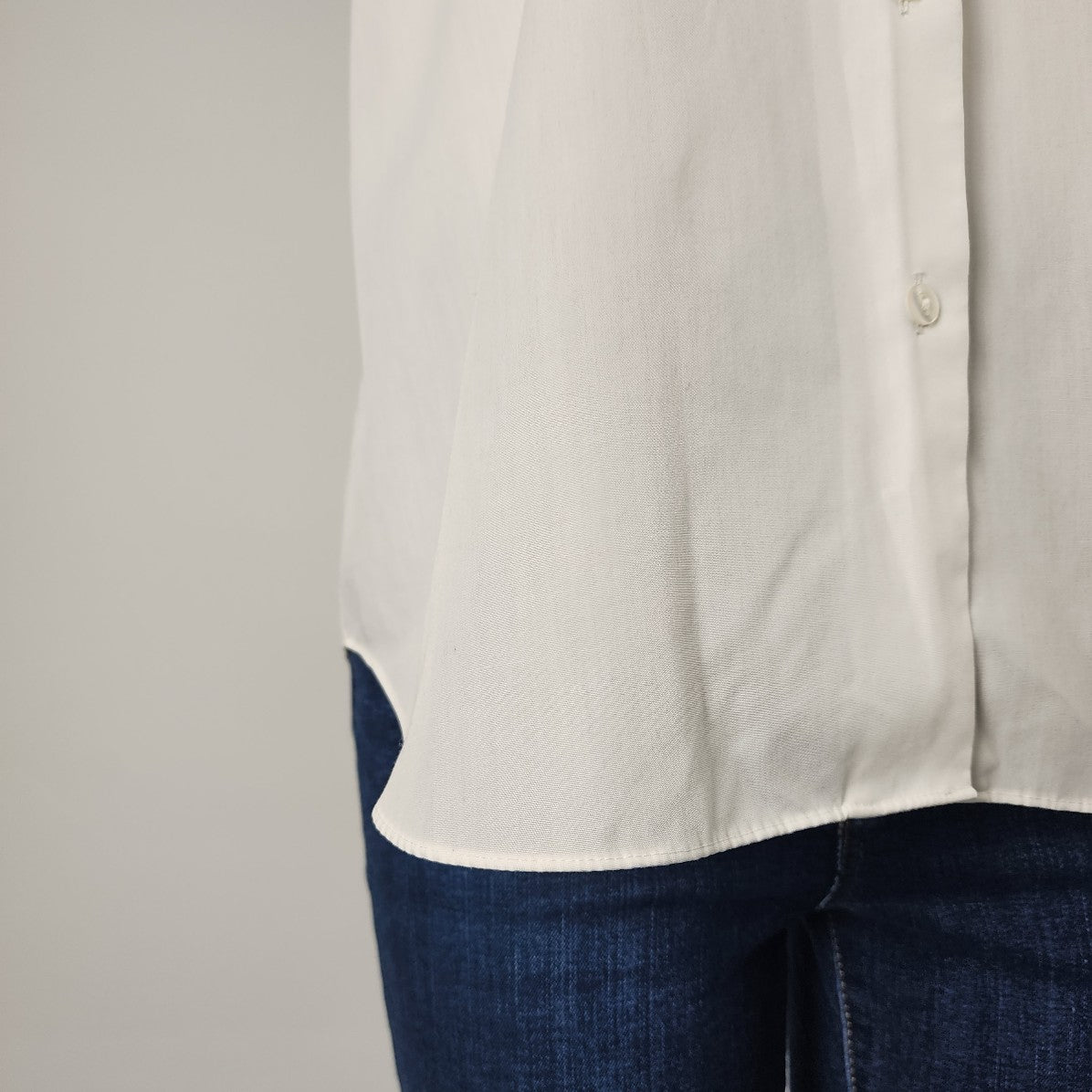 Foxcroft White Cotton Button Up Short Sleeve Top Size 12