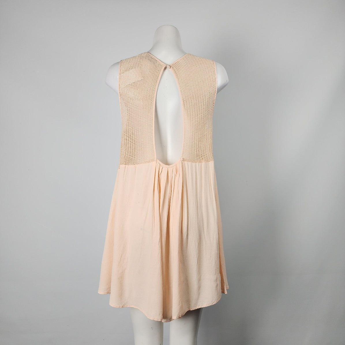 Alice McCall Peach Floral Mesh Tunic Top Mini Dress Size 4