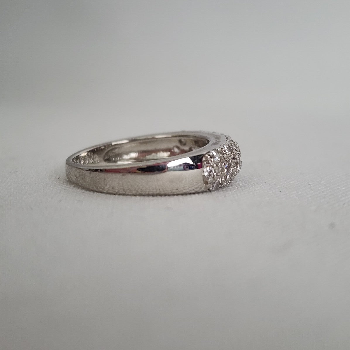 Tocara Sterling Silver Pave Cubic Zirconia Band Ring - Size 7