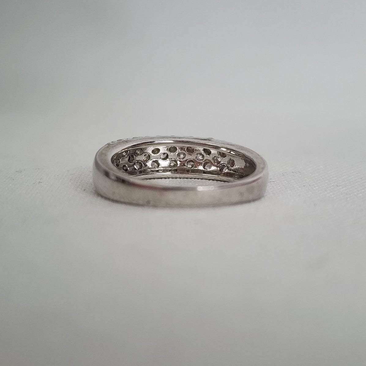 Tocara Sterling Silver Pave Cubic Zirconia Band Ring - Size 7