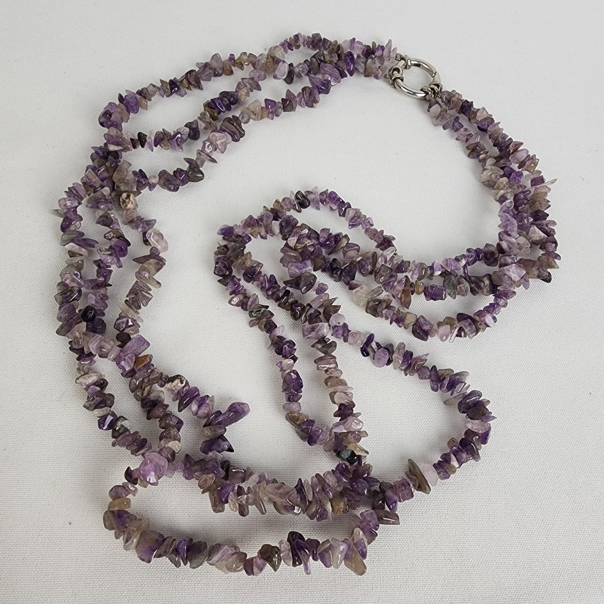 Multi-Strand Amethyst Chip Necklace