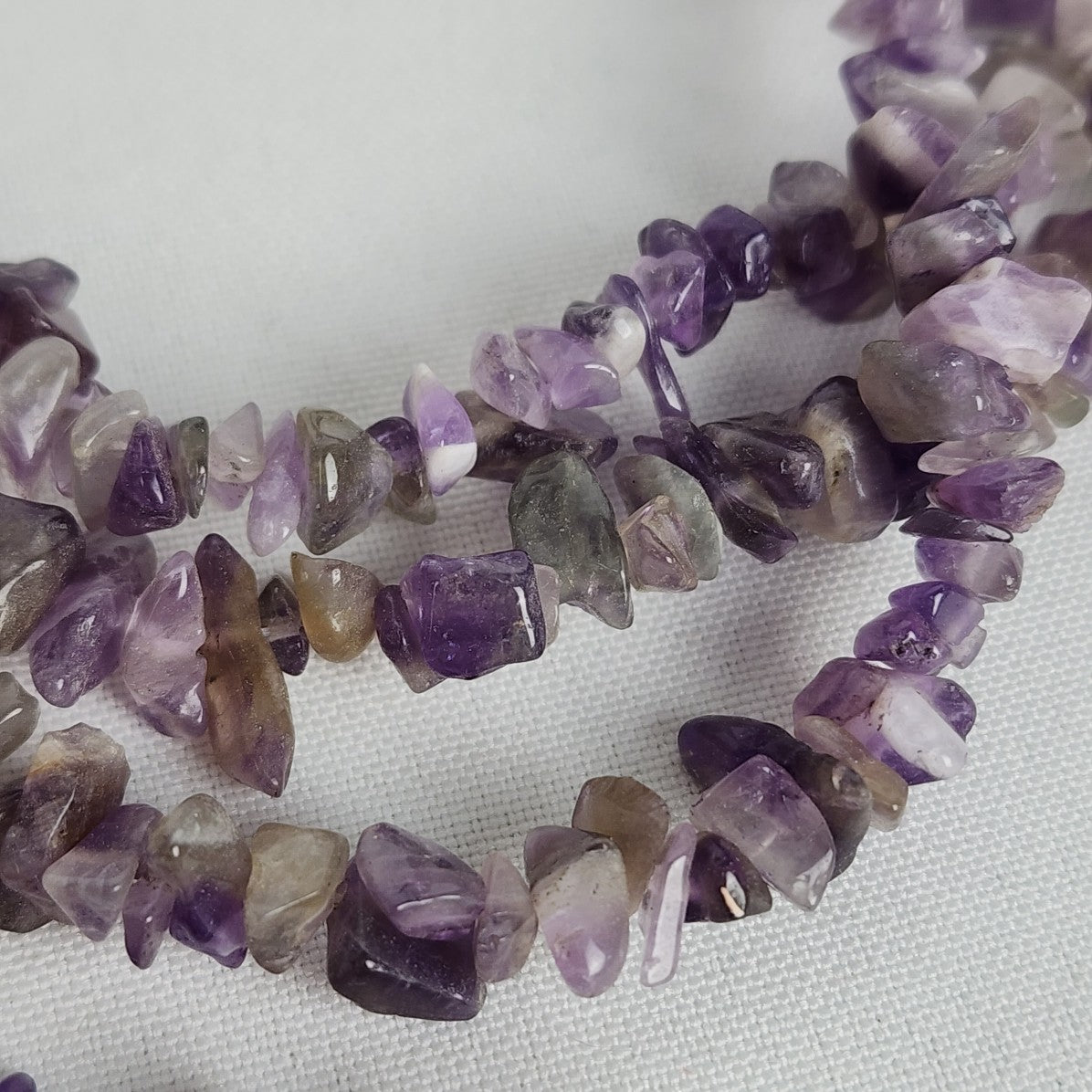 Multi-Strand Amethyst Chip Necklace