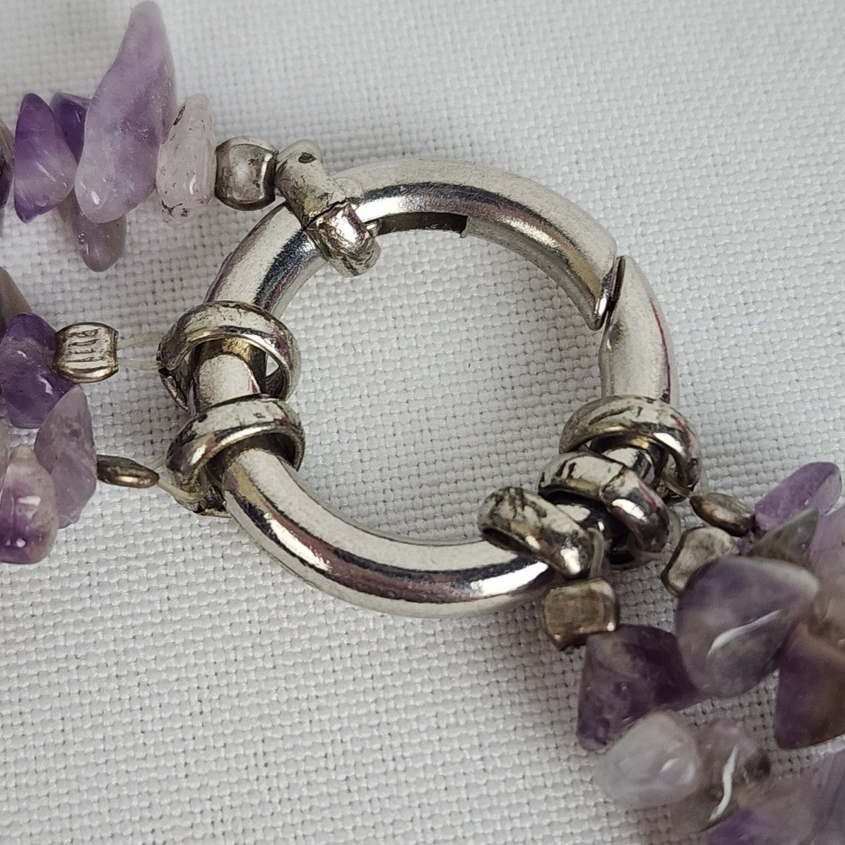 Multi-Strand Amethyst Chip Necklace
