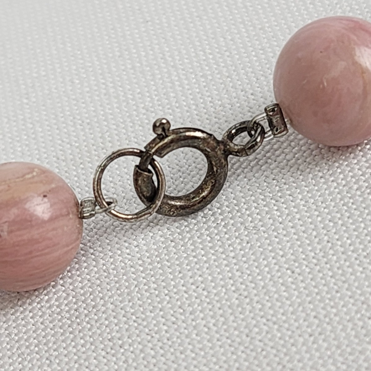 Elegant Rhodonite Beaded Necklace