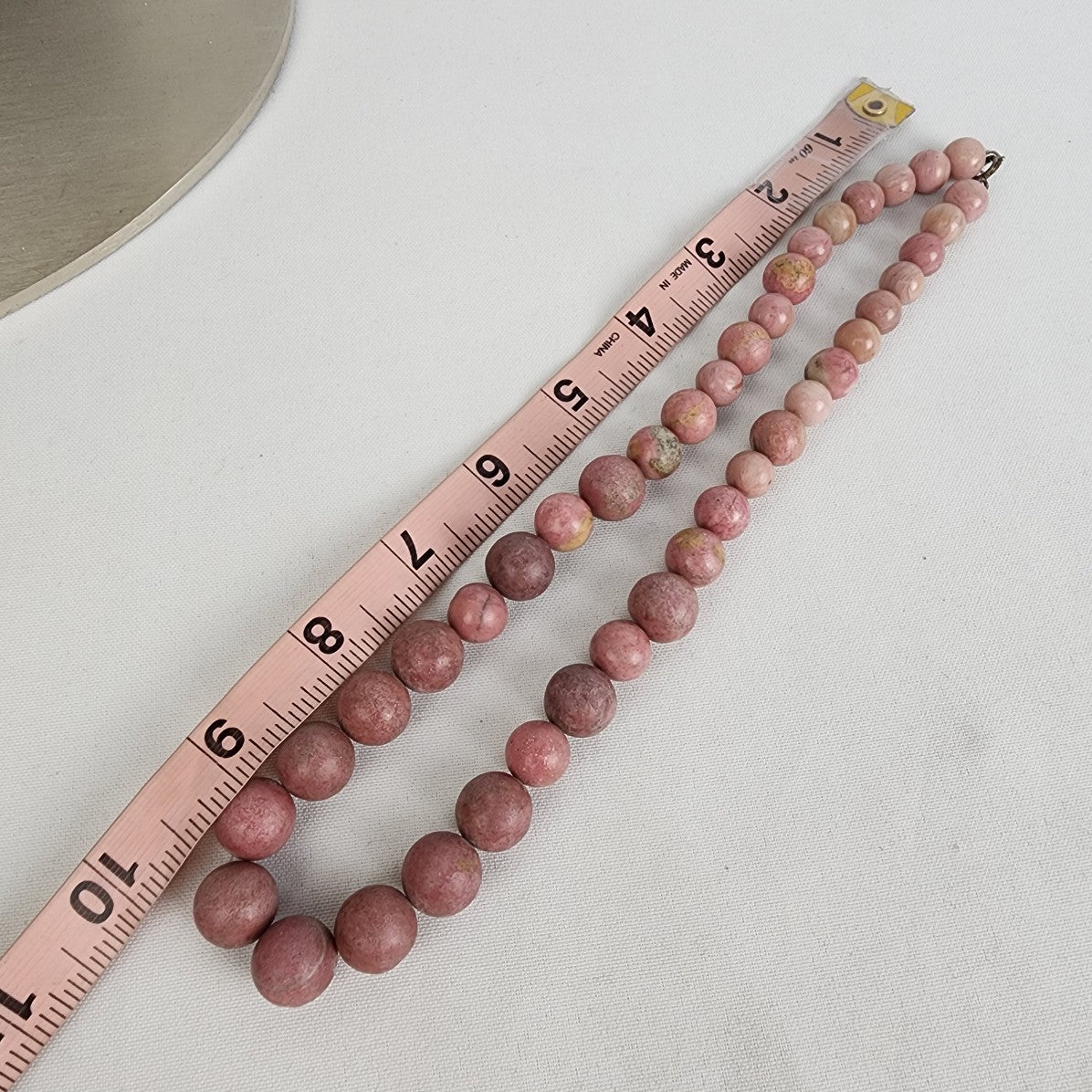 Elegant Rhodonite Beaded Necklace