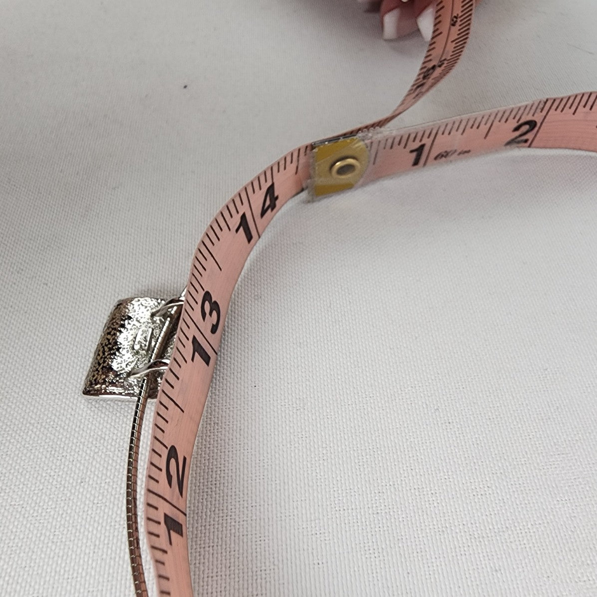 Butler Silver Tone Choker Necklace with Square Pendant
