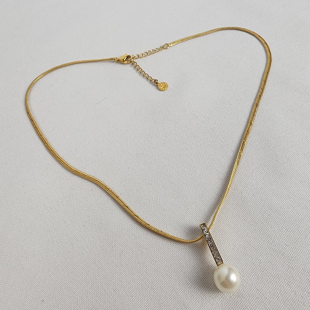 Gold Tone Fifth Avenue Collection Faux Pearl Necklacen