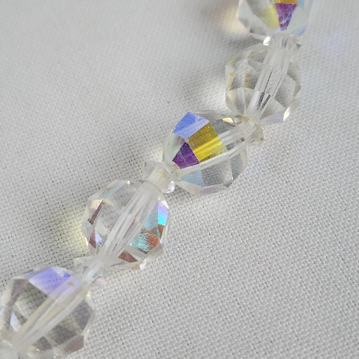Vintage Aurora Borealis Glass Beaded Necklace