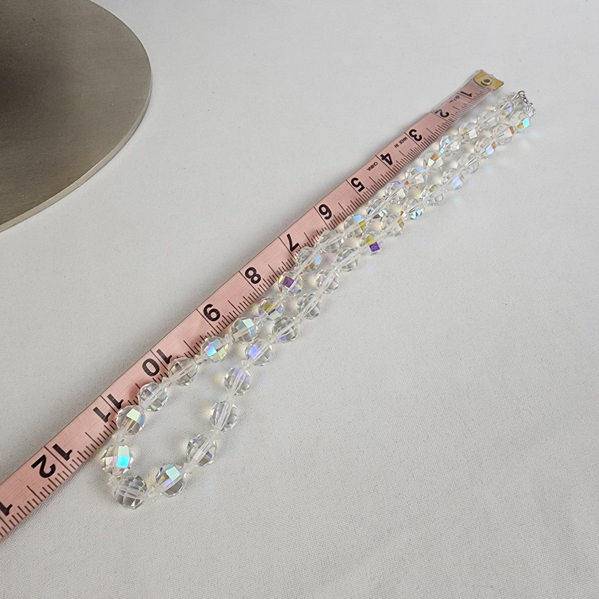 Vintage Aurora Borealis Glass Beaded Necklace