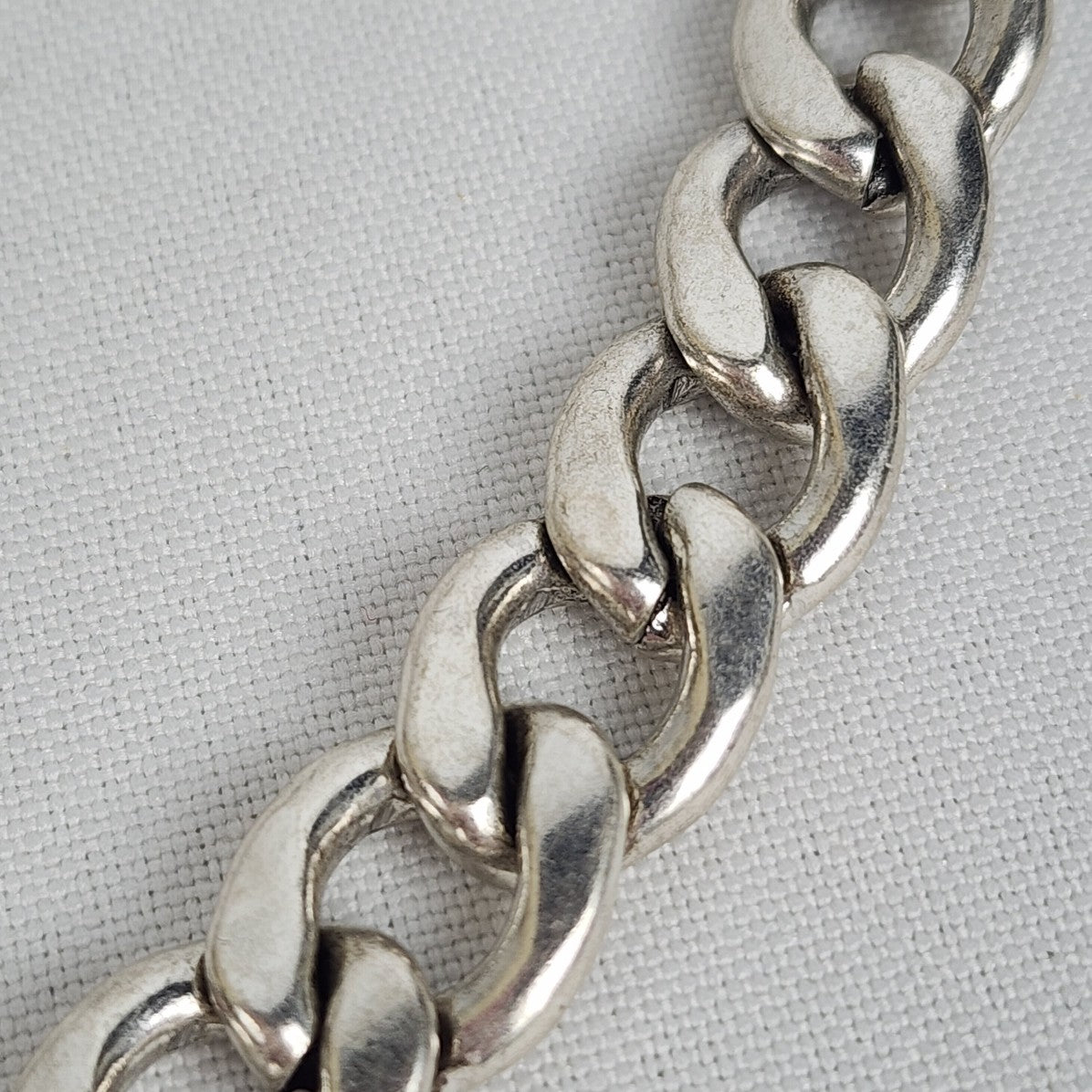A&C Silver Tone Necklace with Black Faceted Stones - Statement Jewelry