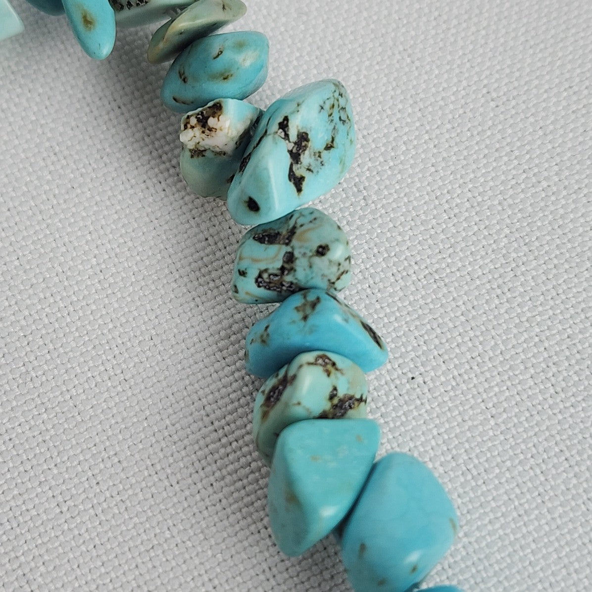 Turquoise and Pearl Statement Necklace with Large Teardrop Pendant