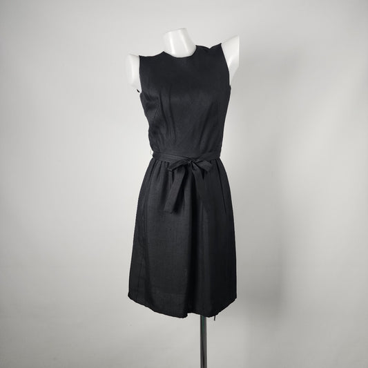 Vintage Bonwit Teller by Townley Black Belted Sleeveless Dress Size XS
