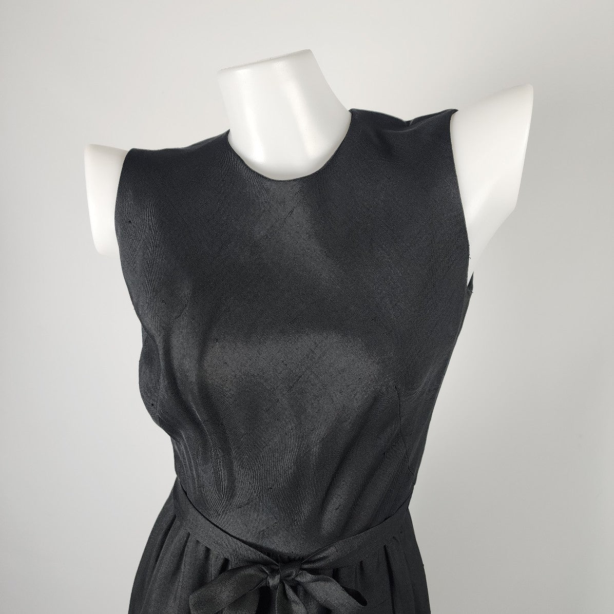 Vintage Bonwit Teller by Townley Black Belted Sleeveless Dress Size XS