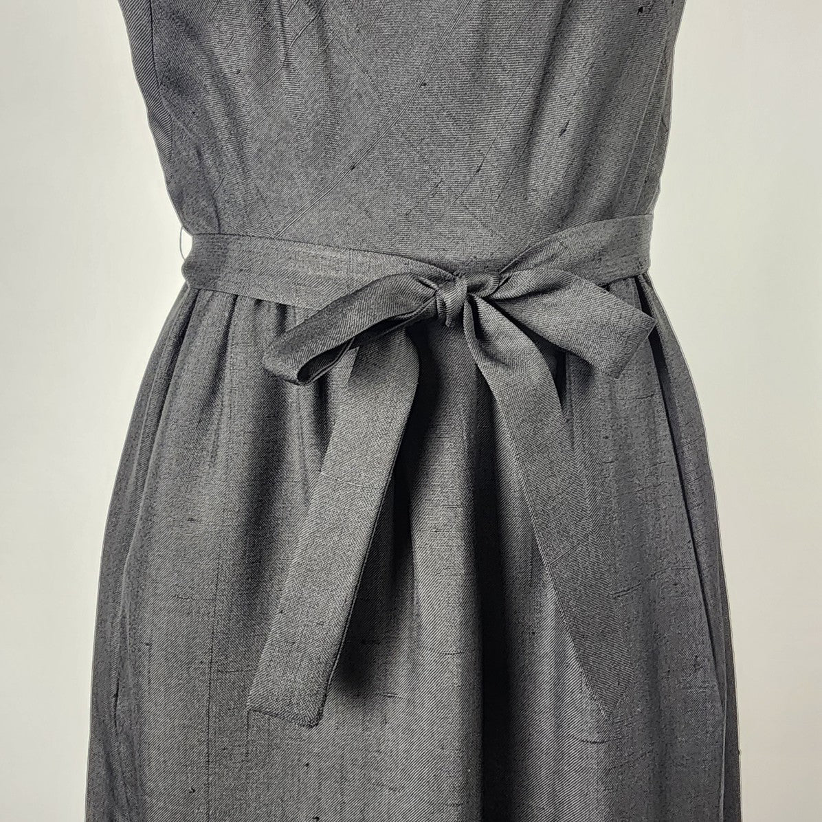 Vintage Bonwit Teller by Townley Black Belted Sleeveless Dress Size XS