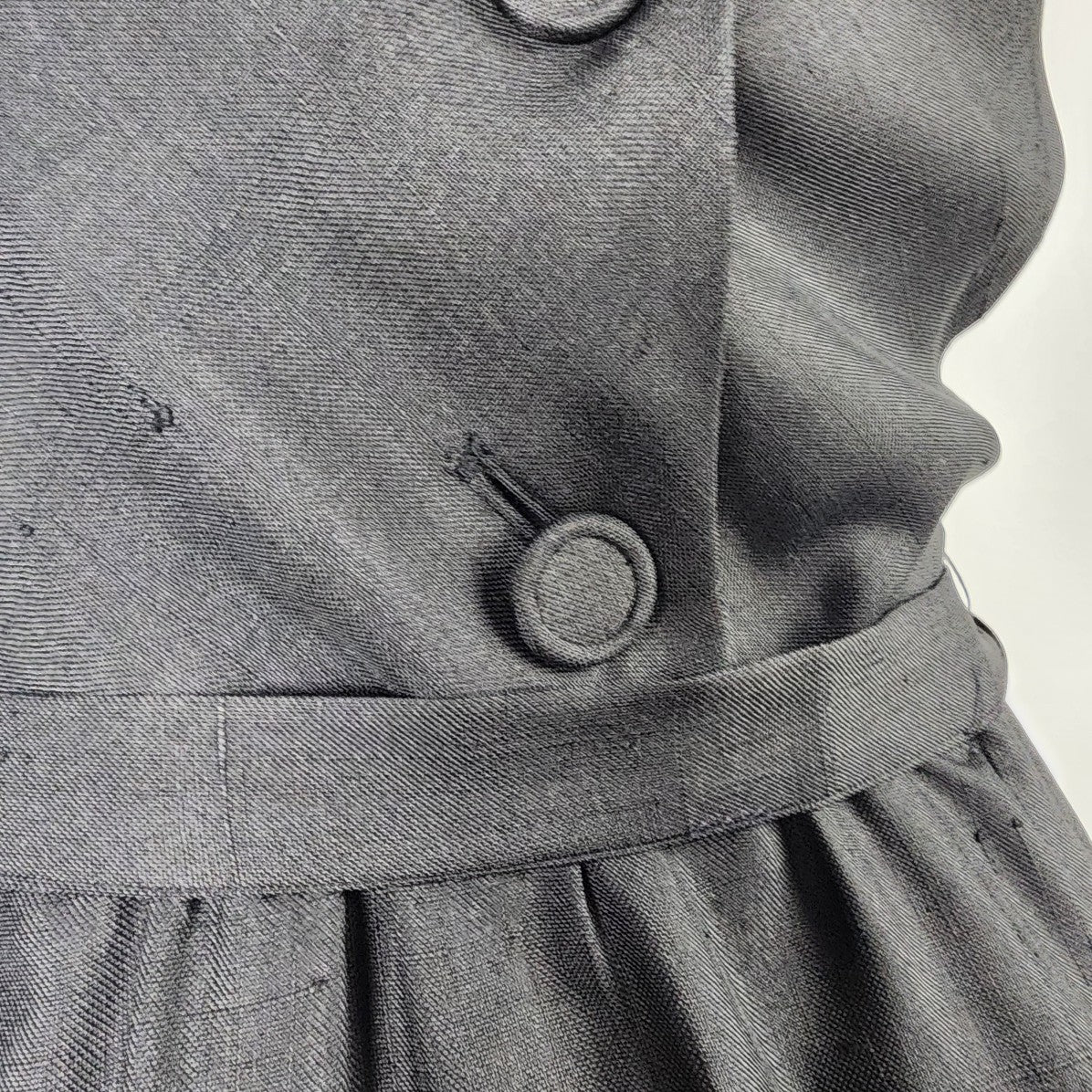 Vintage Bonwit Teller by Townley Black Belted Sleeveless Dress Size XS