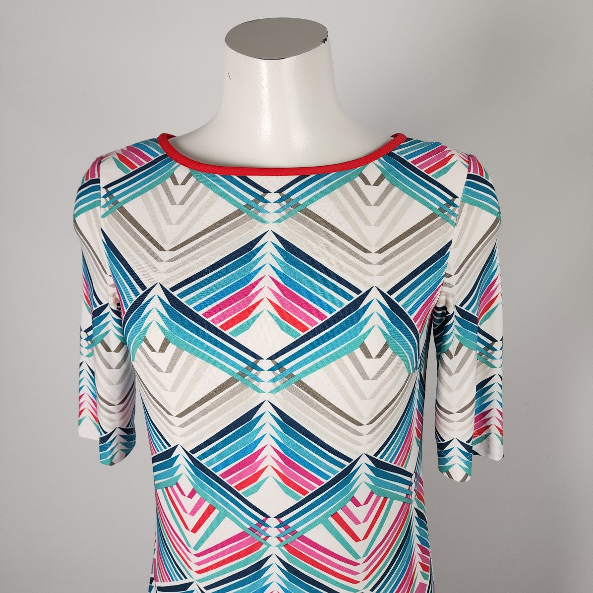 Eliza J Jersey Blue & Pink Mini Dress Size 4