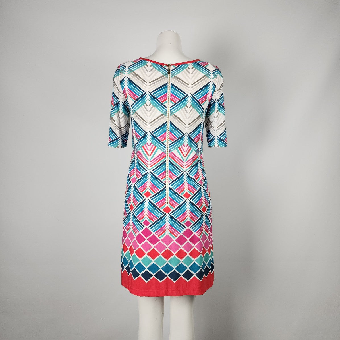 Eliza J Jersey Blue & Pink Mini Dress Size 4