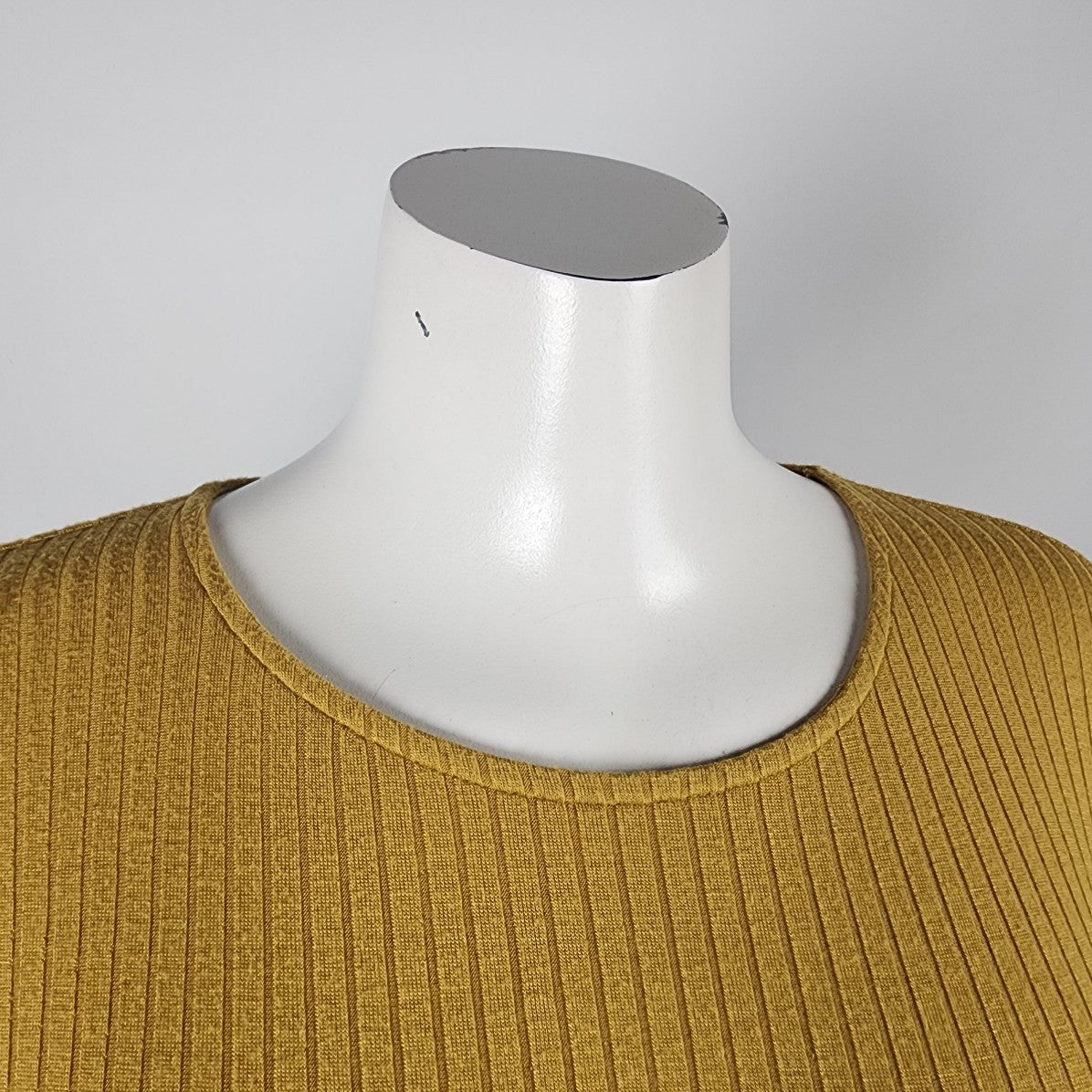 Oak & Fort Yellow Ribbed T-Shirt Dress Size L
