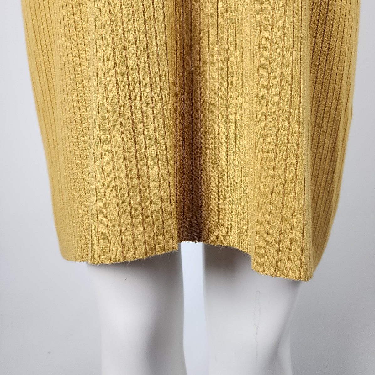 Oak & Fort Yellow Ribbed T-Shirt Dress Size L